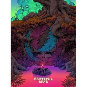 Ian Permana Grateful Dead Variant A Giclee Print 18 X 24 Lt. ed. 75 Bottleneck